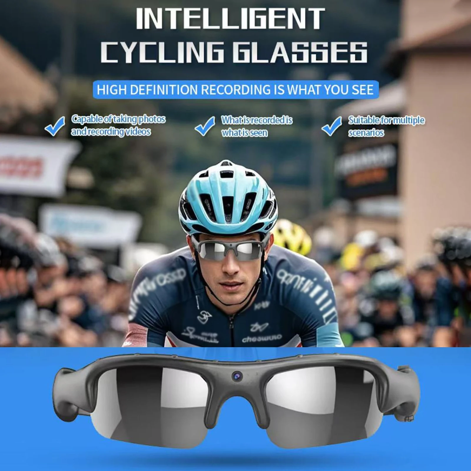 Smart Glasses WIFI 1080P Camer - Smart Glasses Lens ulasan dan harga